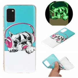 zadný kryt Samsung - ART TPU Svietiaci kryt Samsung Galaxy A41 DOG