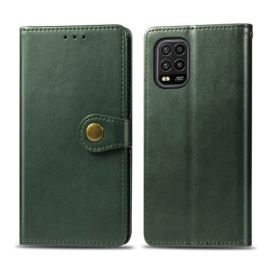 zaklápacie puzdro Xiaomi Mi 10 Lite - LEATHER BUCKLE Peňaženkový obal Xiaomi Mi 10 Lite zelený