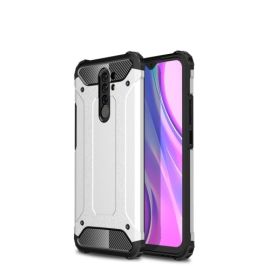 zadný kryt Xiaomi Redmi 9 - TOUGH Ochranný kryt Xiaomi Redmi 9 strieborný