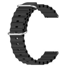 remienok na hodinky Amazfit Balance 2 XT - OCEAN Univerzálny silikónový remienok 22mm čierny