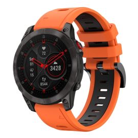 remienok na hodinky Garmin Epix 2 (2. generácia) - DOUBLE - COLOR RUBBER Remienok pre Garmin Epix Gen 2 (2. generácia) oranžový