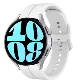 remienok na hodinky Samsung Galaxy Watch6 40mm - SILICONE Remienok pre Samsung Galaxy Watch6 Classic (47mm / 43mm) a Watch6 (44mm / 40mm) biely