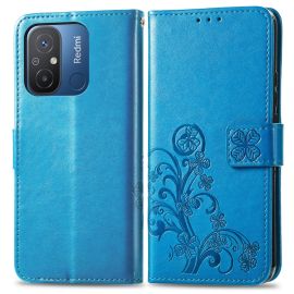 peňaženkové / vyklápacie puzdro Xiaomi Redmi 12C - ART FLOWERS Peňaženkový kryt Xiaomi Redmi 12C modrý