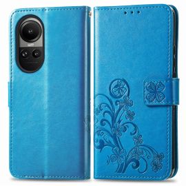 peňaženkové / vyklápacie puzdro Oppo Reno10 Pro 5G - ART FLOWERS Peňaženkový kryt Oppo Reno10 5G / Reno 10 Pro 5G modrý