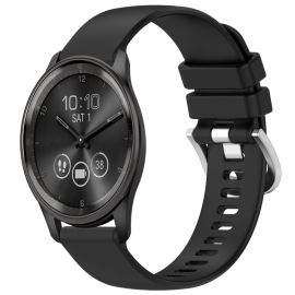 remienok na hodinky Garmin Vivomove Trend - SILICONE Vymeniteľný remienok pre Garmin Vivomove Trend čierny