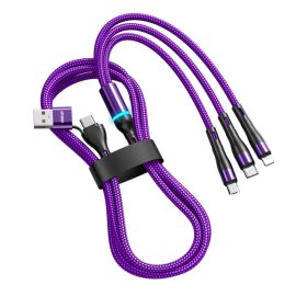 kábel USB káble - ENKAY 6v1 Kábel USB / USB Typ-C na Lightning / micro USB / USB Typ-C 1.3 metra fialový