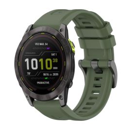 remienok na hodinky Garmin Enduro 3 - SILICONE Vymeniteľný remienok pre Garmin Enduro 3 tmavozelený