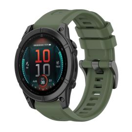 remienok na hodinky Garmin Fenix E 47mm - SILICONE Vymeniteľný remienok pre Garmin Fenix E 47mm tmavozelený
