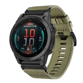 remienok na hodinky Garmin Fenix E 47mm - CANVAS Vymeniteľný remienok pre Garmin Fenix E 47mm OLIVE GREEN