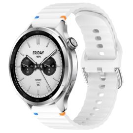 remienok na hodinky Xiaomi Watch S4 - WAVY Silikónový remienok pre Xiaomi Watch S4 biely