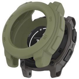 obal na hodinky Garmin Instinct E 45mm - TPU HALF COVER Kryt pre Garmin Instinct E 45mm tmavozelený