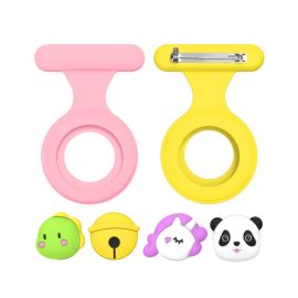 Apple AirTag - PROTEMIO KIDS 2x Obal na AirTag s detským motívom ružový + žltý