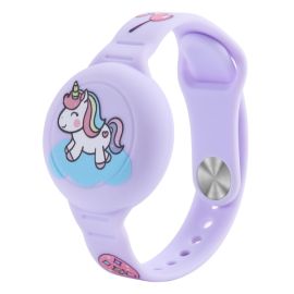 Apple AirTag - CARTOON Detský silikónový remienok na AirTag UNICORN