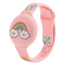 Apple AirTag - CARTOON Detský silikónový remienok na AirTag RAINBOW