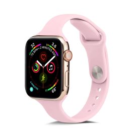 remienok na hodinky Apple Watch 6 / SE/ 5 / 4 40mm / 1/2/3 38mm - THIN Silikónový remienok Apple Watch 9 / 8 / 7 (41mm) / 6 / SE / 5 / 4 (40mm) / 3 / 2 / 1 (38mm) PINK