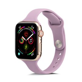 remienok na hodinky Apple Watch 6 / SE/ 5 / 4 40mm / 1/2/3 38mm - THIN Silikónový remienok Apple Watch 9 / 8 / 7 (41mm) / 6 / SE / 5 / 4 (40mm) / 3 / 2 / 1 (38mm) PURPLE