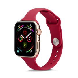 remienok na hodinky Apple Watch 6 / SE/ 5 / 4 40mm / 1/2/3 38mm - THIN Silikónový remienok Apple Watch 9 / 8 / 7 (41mm) / 6 / SE / 5 / 4 (40mm) / 3 / 2 / 1 (38mm) ROSE RED