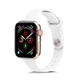 remienok na hodinky Apple Watch 6 / SE/ 5 / 4 40mm / 1/2/3 38mm - THIN Silikónový remienok Apple Watch 9 / 8 / 7 (41mm) / 6 / SE / 5 / 4 (40mm) / 3 / 2 / 1 (38mm) WHITE