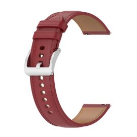 remienok na hodinky Xiaomi Amazfit Balance 2 - LEATHER Univerzálny kožený remienok - šírka 22mm červený