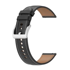 remienok na hodinky Xiaomi Amazfit Balance 2 - LEATHER Univerzálny kožený remienok - šírka 22mm čierny