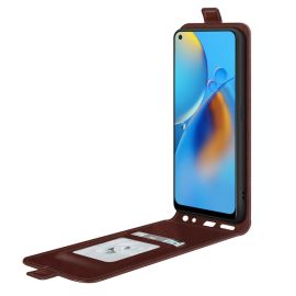 peňaženkové / vyklápacie puzdro Oppo A74 - Vyklápacie puzdro Oppo A74 hnedé