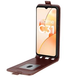peňaženkové / vyklápacie puzdro Realme C31 - Vyklápacie puzdro Realme C31 hnedé
