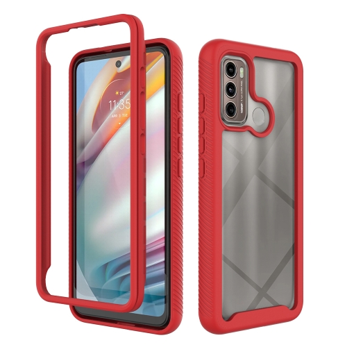 E-shop DUAL-HALF Obojstranný kryt pre Motorola Moto G60 červený