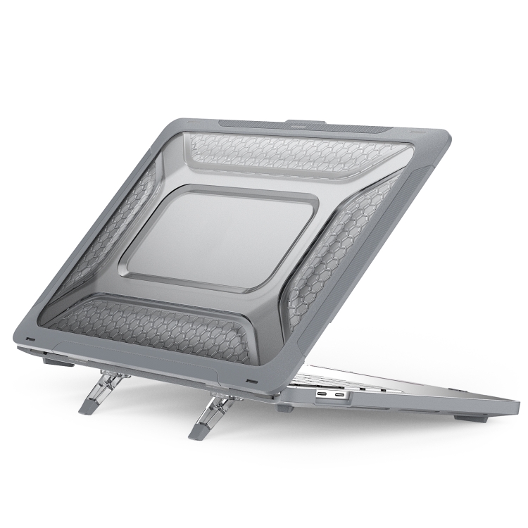 E-shop HONEYCOMB Odolné puzdro pre Apple MacBook Pro 13" A2251 / A2289 / A2338 šedé