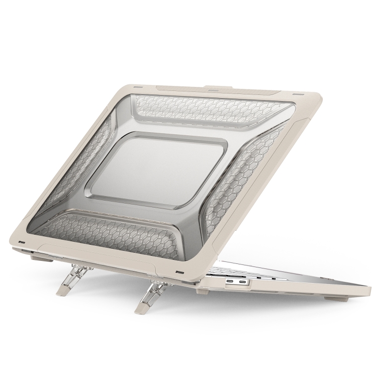 E-shop HONEYCOMB Odolné puzdro pre Apple MacBook Pro 13" A2251 / A2289 / A2338 bežové