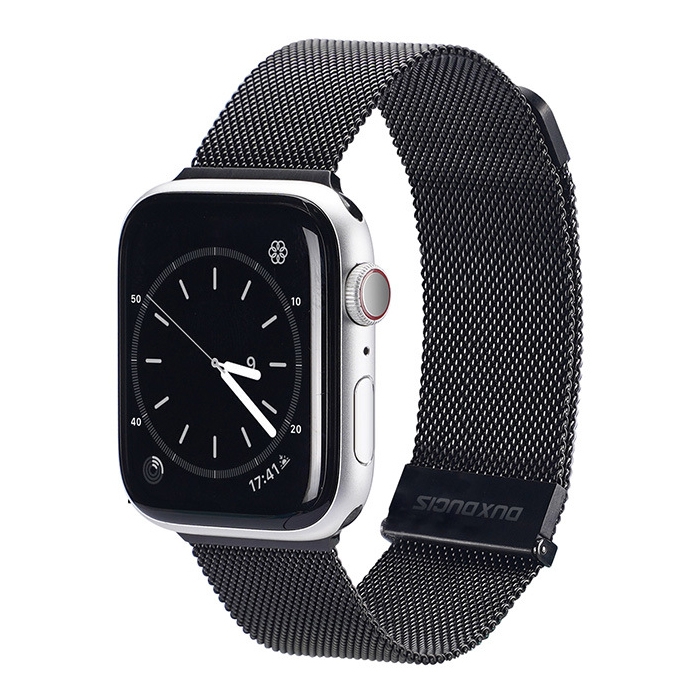 E-shop DUX MILANESE Kovový remienok pre Apple Watch SE / SE 2022 / SE 2023 / SE 2025 (44mm) čierny