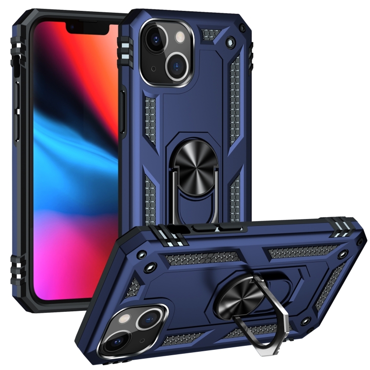 E-shop RING Obal s držiakom pre Apple iPhone 14 Plus modrý