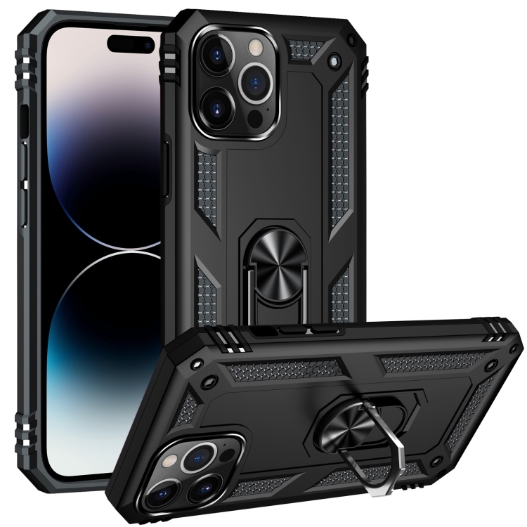 E-shop RING Obal s držiakom pre Apple iPhone 14 Pro Max čierny