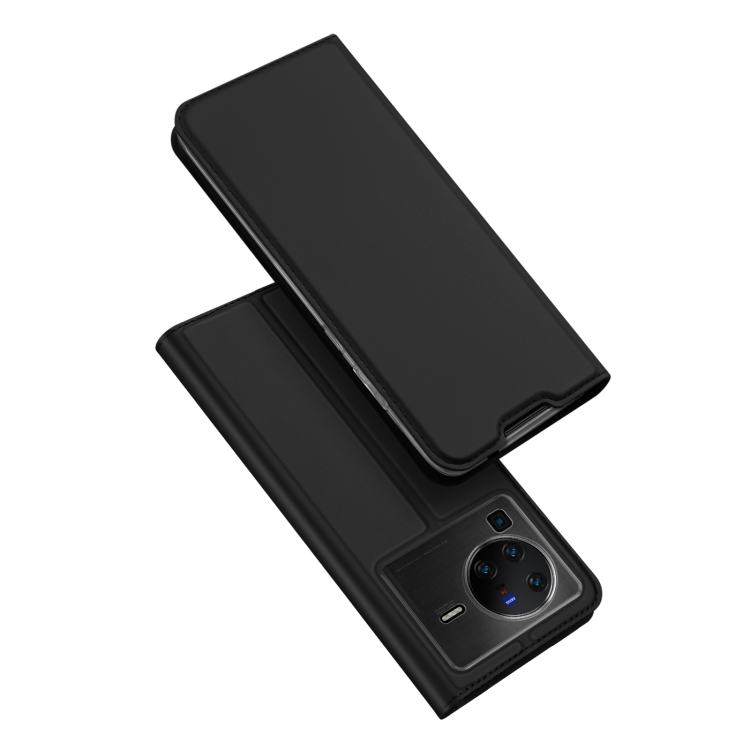 E-shop DUX Peňaženkový kryt Vivo X80 Pro čierny