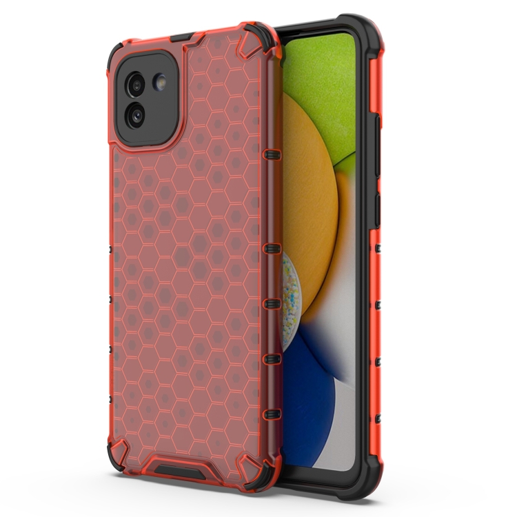 E-shop HONEYCOMB Ochranný kryt Samsung Galaxy A03 červený