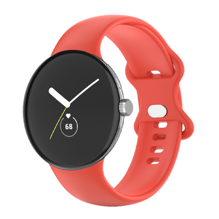 E-shop BUTTERFLY Silikónový remienok pre Google Pixel Watch / Pixel Watch 2 červený