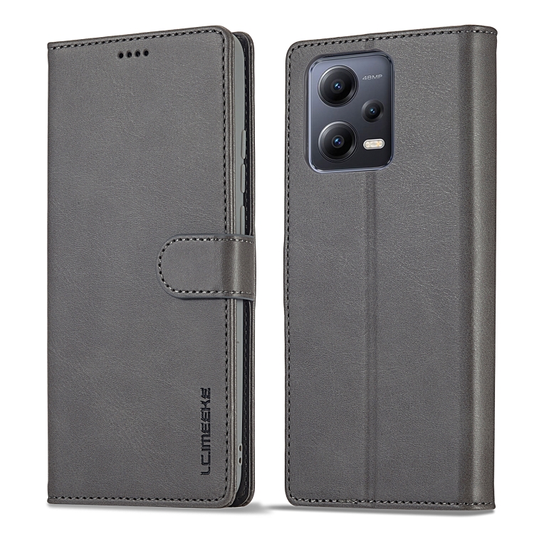E-shop IMEEKE Peňaženkový obal Xiaomi Redmi Note 12 Pro+ 5G šedý
