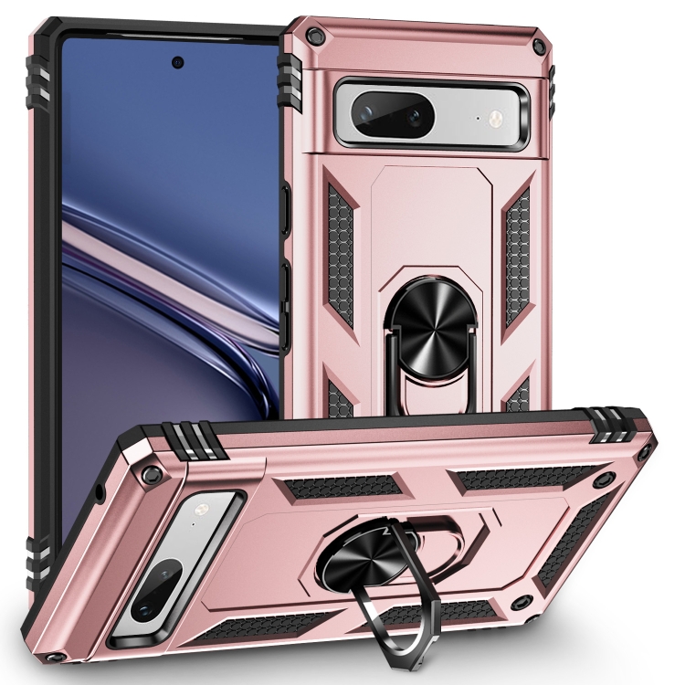 E-shop RING Obal s držiakom pre Google Pixel 7a ružový