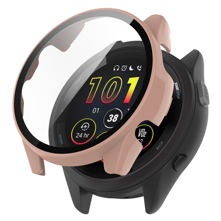 E-shop PC FULL COVER Plastový kryt so sklom Garmin Forerunner 265 ružový