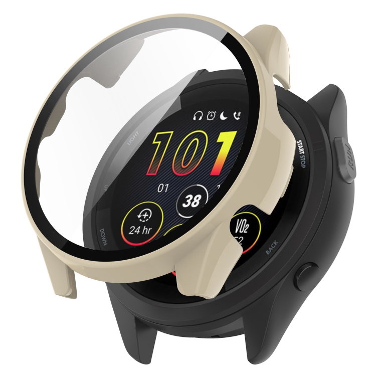 E-shop PC FULL COVER Plastový kryt so sklom Garmin Forerunner 265S béžový
