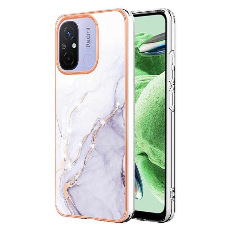 E-shop IMD MARBLE Ochranný kryt Xiaomi Redmi 12C WHITE