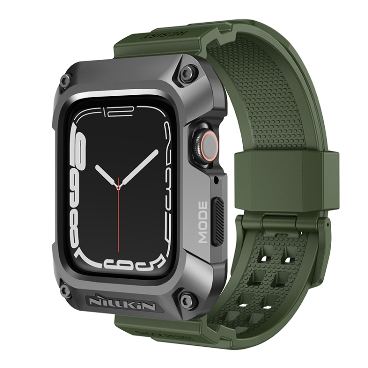 E-shop NILLKIN RUIDONG Puzdro a remienok pre Apple Watch 9 / 8 / 7 45mm zelený