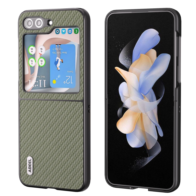 E-shop ABEEL CARBON Plastový kryt Samsung Galaxy Z Flip5 5G zelený