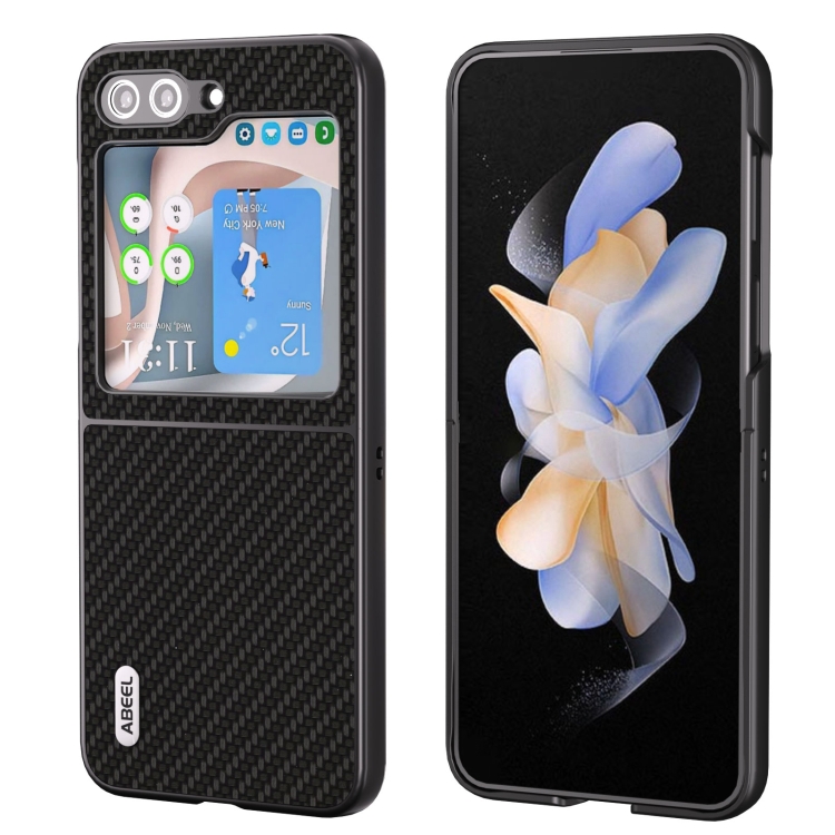 E-shop ABEEL CARBON Plastový kryt Samsung Galaxy Z Flip5 5G čierny