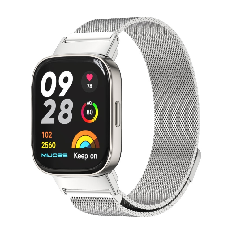 E-shop MILANESE Kovový remienok Xiaomi Redmi Watch 3 strieborný