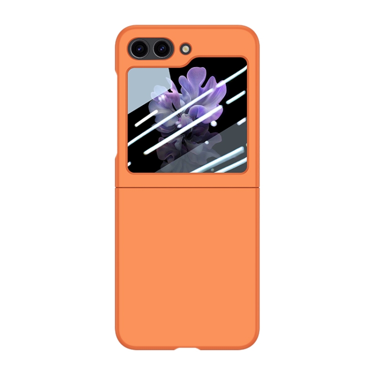 E-shop EXTRA PC Plastový kryt so sklom pre vonkajší displej Samsung Galaxy Z Flip5 5G oranžový