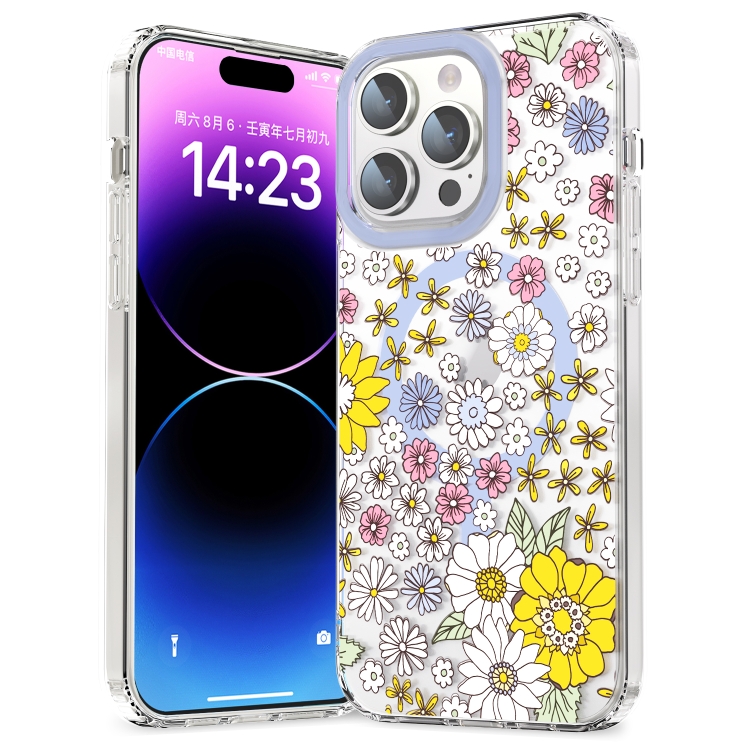 E-shop FLOWER MAGSAFE Kryt pre Apple iPhone 13 PURPLE