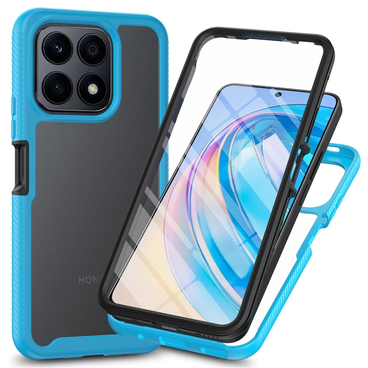 E-shop DUAL Obojstranný kryt s fóliou Honor X8a svetlomodrý