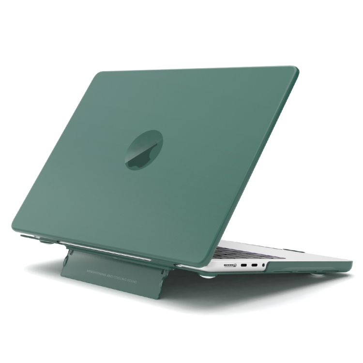 E-shop FROST Obal pre Macbook Air 13 (M2 / M3 / M4 / M5) A2681 / A3113 / A3240 / A3449 tmavozelený