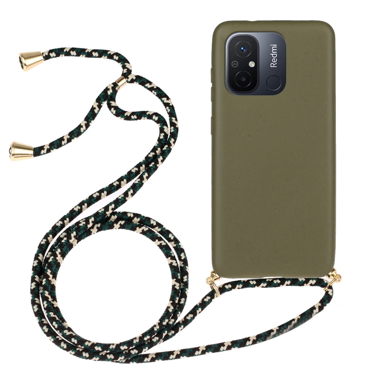 E-shop ROPE Kryt so šnúrkou Xiaomi Redmi 12C tmavozelený