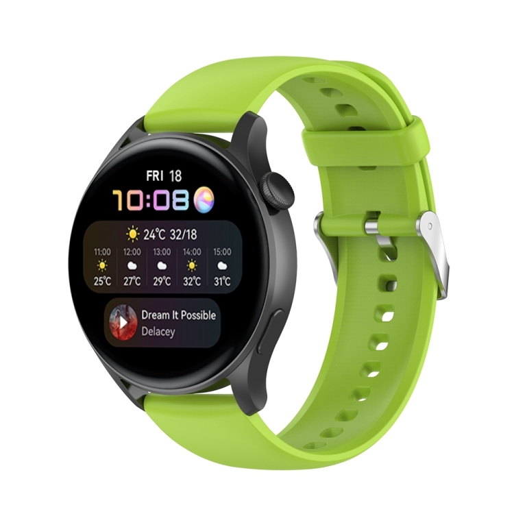 E-shop SILICONE Remienok pre Huawei Watch 4 / Watch 4 Pro svetlozelený